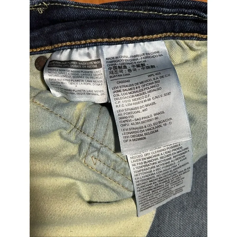 Levi’s Men’s 511 Slim Stretch Selvedge Jeans 38x32 (Actual 34x30)